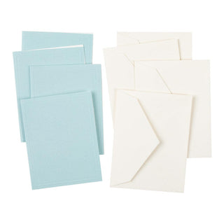Caspari Solid Gift Enclosure Cards in Blue - 4 Mini Cards & 4 Envelopes 94534ENC