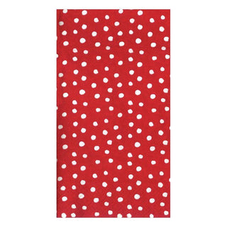 Caspari Small Dots Paper Guest Towel Napkins in Red - 15 Per Package 9500G
