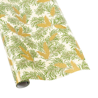Pine Branches Gift Wrapping Paper in Natural - 76.2 cm x 243.8 cm Roll