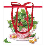 Caspari Christmas Tea Small Square Gift Bag - 1 Each 9668B1.5