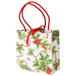 Caspari Christmas Trimmings Small Square Gift Bag - 1 Each 9691B1.5