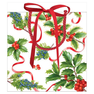 Caspari Christmas Trimmings Small Square Gift Bag - 1 Each 9691B1.5