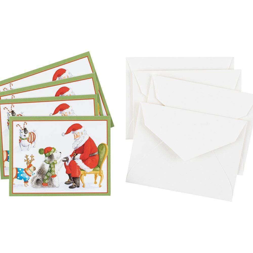 Caspari Waiting For Santa Gift Enclosure Cards - 4 Mini Cards & 4 Envelopes 9697ENC