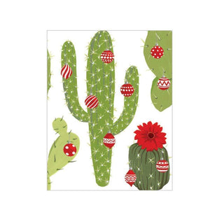 Caspari Merry Cactus Gift Enclosure Cards in Ivory - 4 Mini Cards & 4 Envelopes 9698ENC