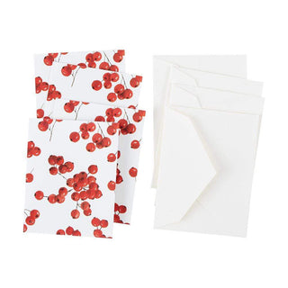 Caspari Berry Gathering Gift Enclosure Cards - 4 Mini Cards & 4 Envelopes 9700ENC