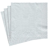 Caspari Moiré Paper Dinner Napkins in Platinum - 20 Per Package 9714D