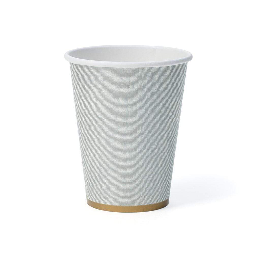 Caspari Moiré Paper Cups in Silver - 8 Per Package 9720CP