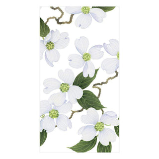 Caspari White Blossom Paper Guest Towel Napkins - 15 Per Package 9780G