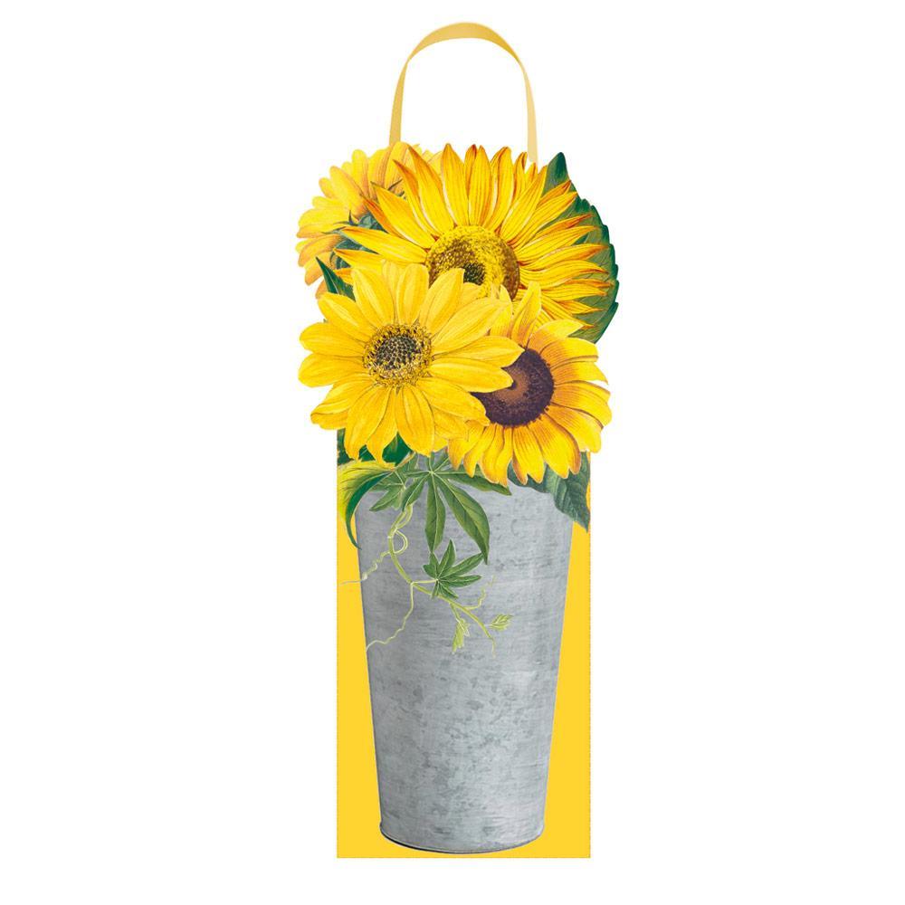 Caspari Sunflowers Wine & Bottle Gift Bag - 1 Each 9799B4