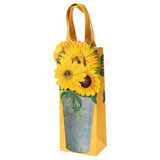 Caspari Sunflowers Wine & Bottle Gift Bag - 1 Each 9799B4
