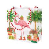Christmas Flamingos Small Square Gift Bag - 1 Each 9805B1.5