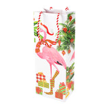 Christmas Flamingos Wine & Bottle Gift Bag - 1 Each 9805B4