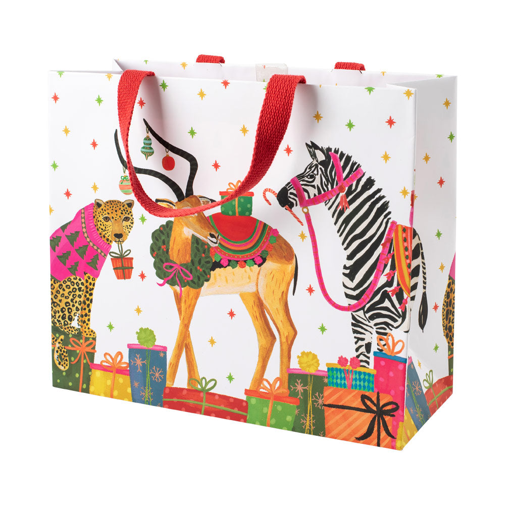 Festive Safari Animals Large Gift Bag - 1 Each 9806B3