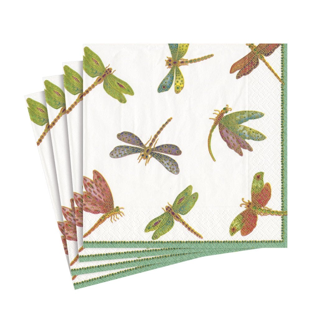 Caspari Dragonflies Paper Luncheon Napkins - 20 Per Package 9860L