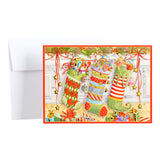 Stockings on the Mantle Advent Calendar Greeting Card - 1 Card & 1 Envelope ADV263C