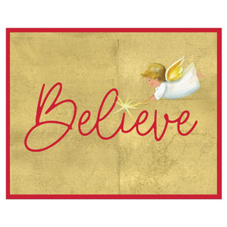 Believe Angel Mini Christmas Cards in Cello Pack - 5 Cards & 5 Envelopes