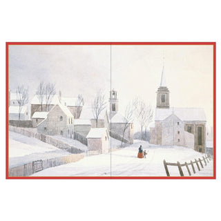 Street in Winter Blank Christmas Cards in Cello Pack - 5 Cards & 5 Envelopes