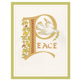 Peace Dove Illumination Large Embossed Boxed Christmas Cards - 10 Cards & 10 Envelopes