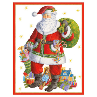 Santa Claus Lane Blank Christmas Cards in Cello Pack - 5 Cards & 5 Envelopes