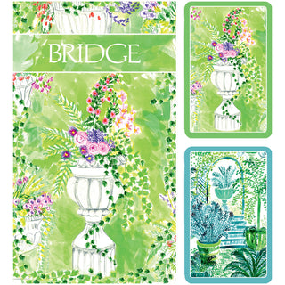 Jardin De Luxembourg Bridge Gift Sets - 2 Playing Card Decks & 2 Score Pads