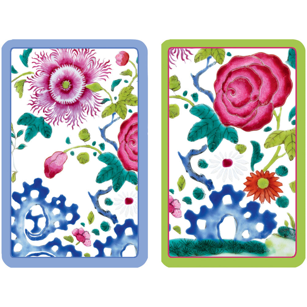 Floral Porcelain Playing Cards - 2 Decks Included