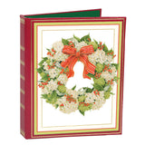 Hydrangea Wreath Christmas Card Address Book - 1 Holiday Card List Book with Inserts