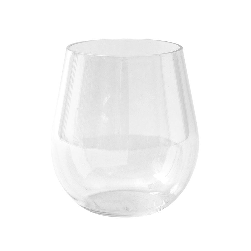 Caspari Acrylic 18.5oz Stemless Wine Glass in Crystal Clear - 1 Each ACR015