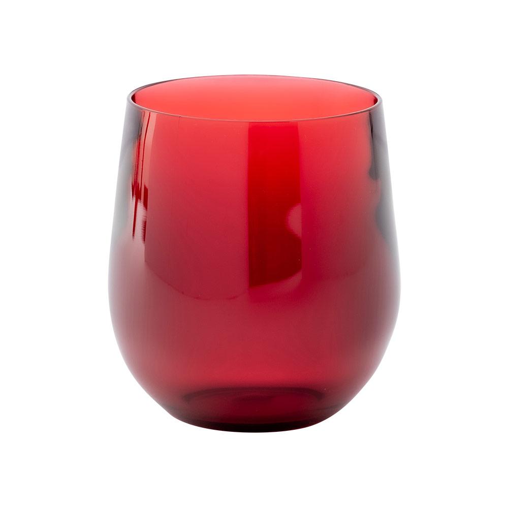 Caspari Acrylic 12oz Tumbler Glass in Cranberry - 1 Each ACR105