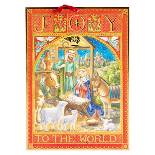 Caspari Joy to the World Advent Calendar - 1 Each ADV273