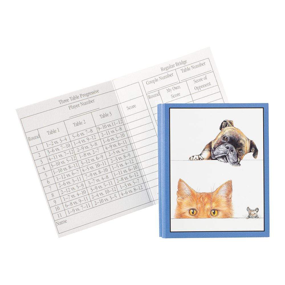 Caspari Dogs and Cats Bridge Tally Sheets - 12 Per Package BT119