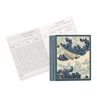 Caspari The Great Wave Bridge Tally Sheets - 12 Per Package BT133