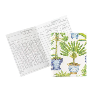 Caspari Potted Palms Bridge Tally Sheets - 12 Per Package BT134