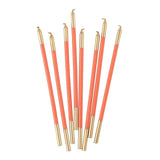 Caspari Slim Birthday Candles in Orange & Gold - 16 Candles Per Package CA1109