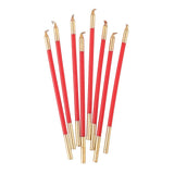 Caspari Slim Birthday Candles in Red & Gold - 16 Candles Per Package CA1111