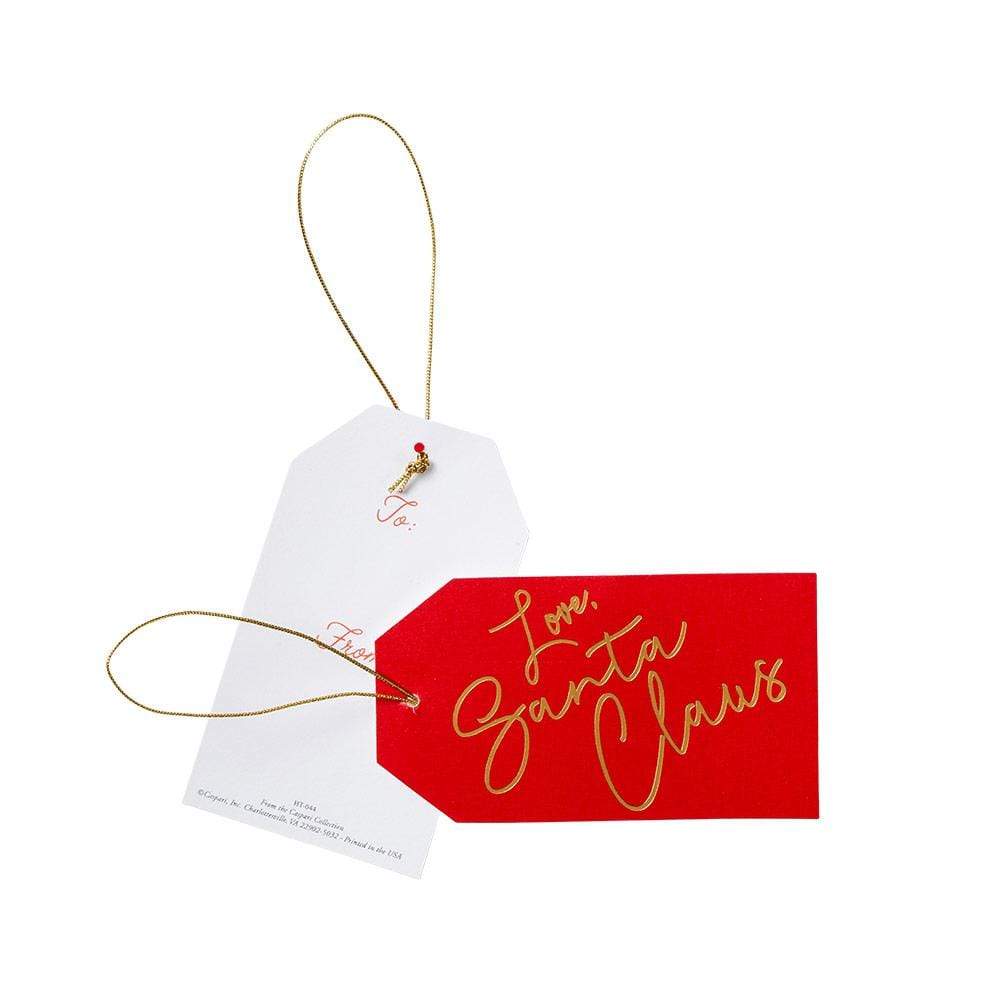 Caspari Love, Santa Claus Classic Gift Tags - 4 Per Package HT044