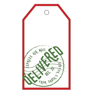 Caspari Delivered December 25th Classic Gift Tags - 4 Per Package HT045