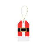 Caspari Santa Costume Classic Foil Gift Tags - 4 Per Package HT9775