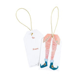 Caspari Elf Stockings Classic Gift Tags - 4 Per Package HT9798