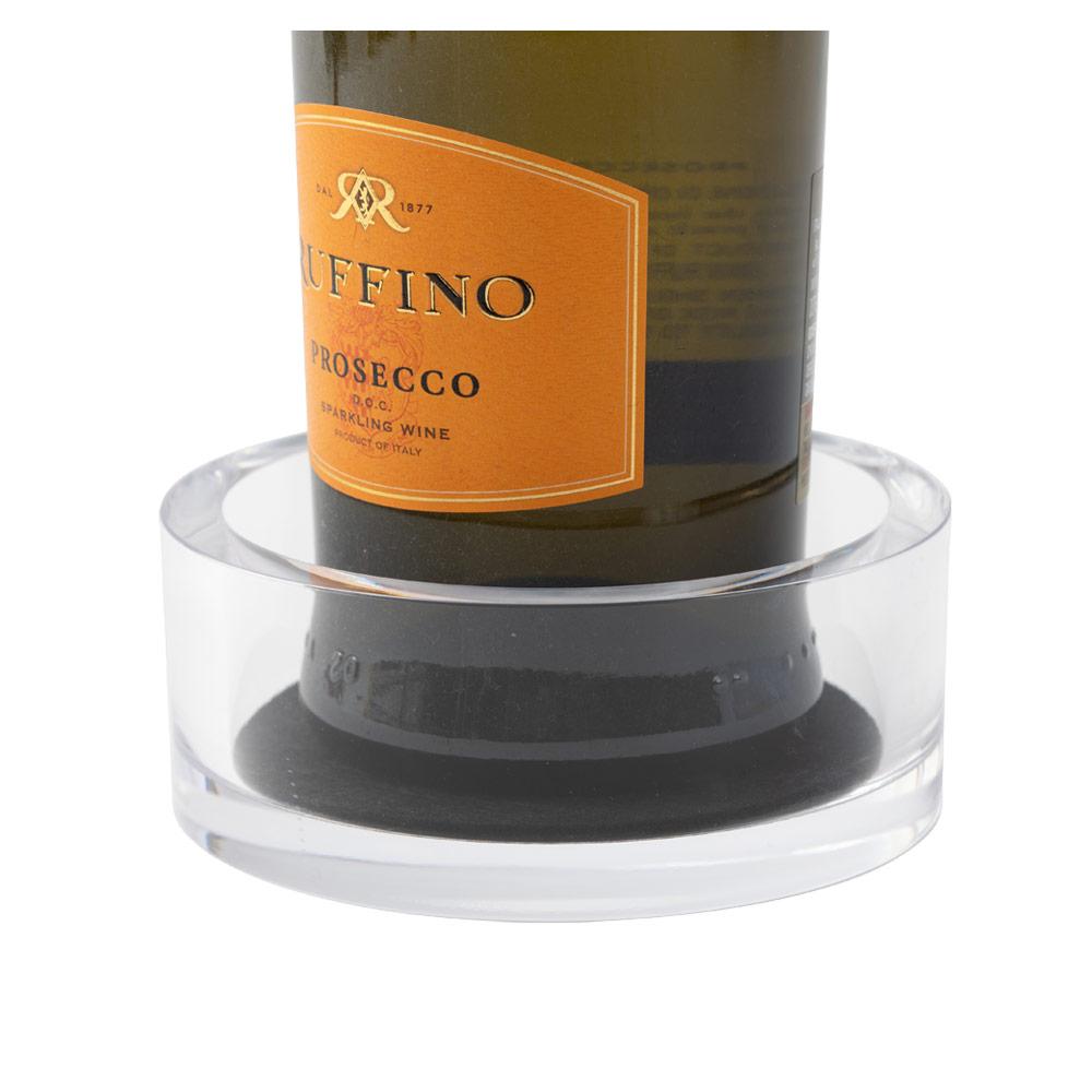 Caspari Acrylic Wine Bottle Coaster in Crystal Clear - 1 Each HWC02