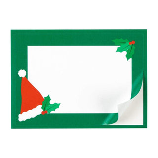 Caspari Santa Hat Toss Self-Adhesive Labels - 12 Per Package LTAG105