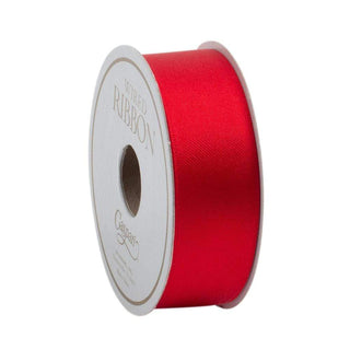 Caspari Narrow Red Satin Wired Ribbon - 8 Yard Spool R859