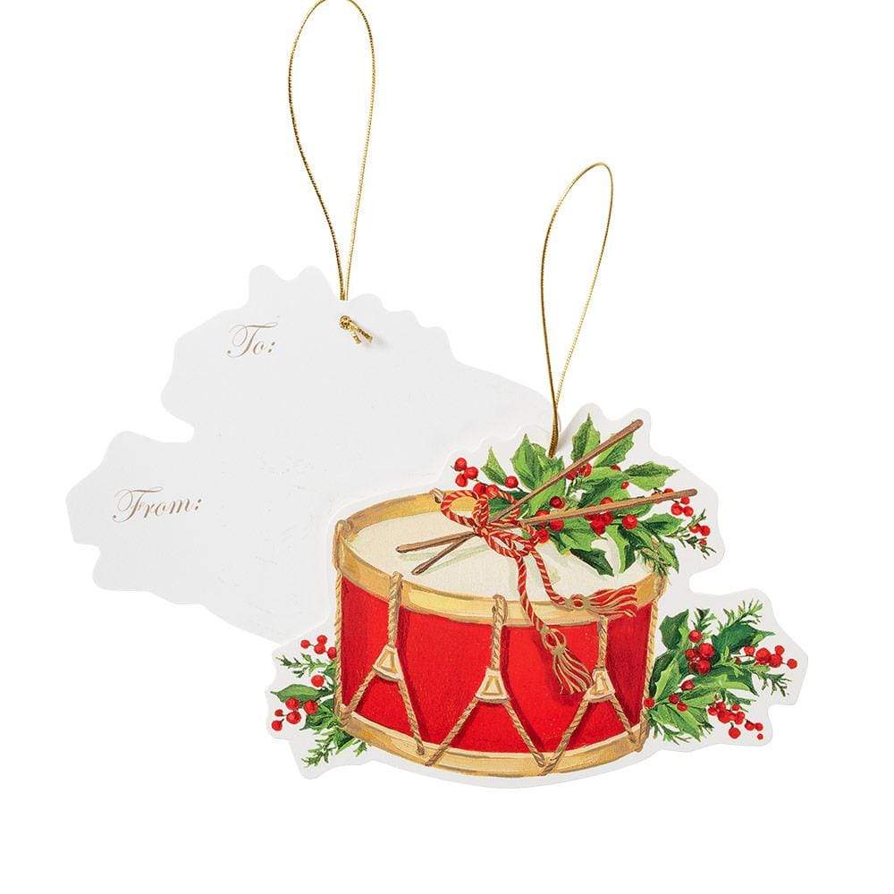 Caspari Christmas Concert Decorative Die-Cut Gift Tag - 4 Per Package TAG110
