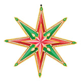 Caspari Jeweled Stars Decorative Die-Cut Gift Tag - 4 Per Package TAG9673