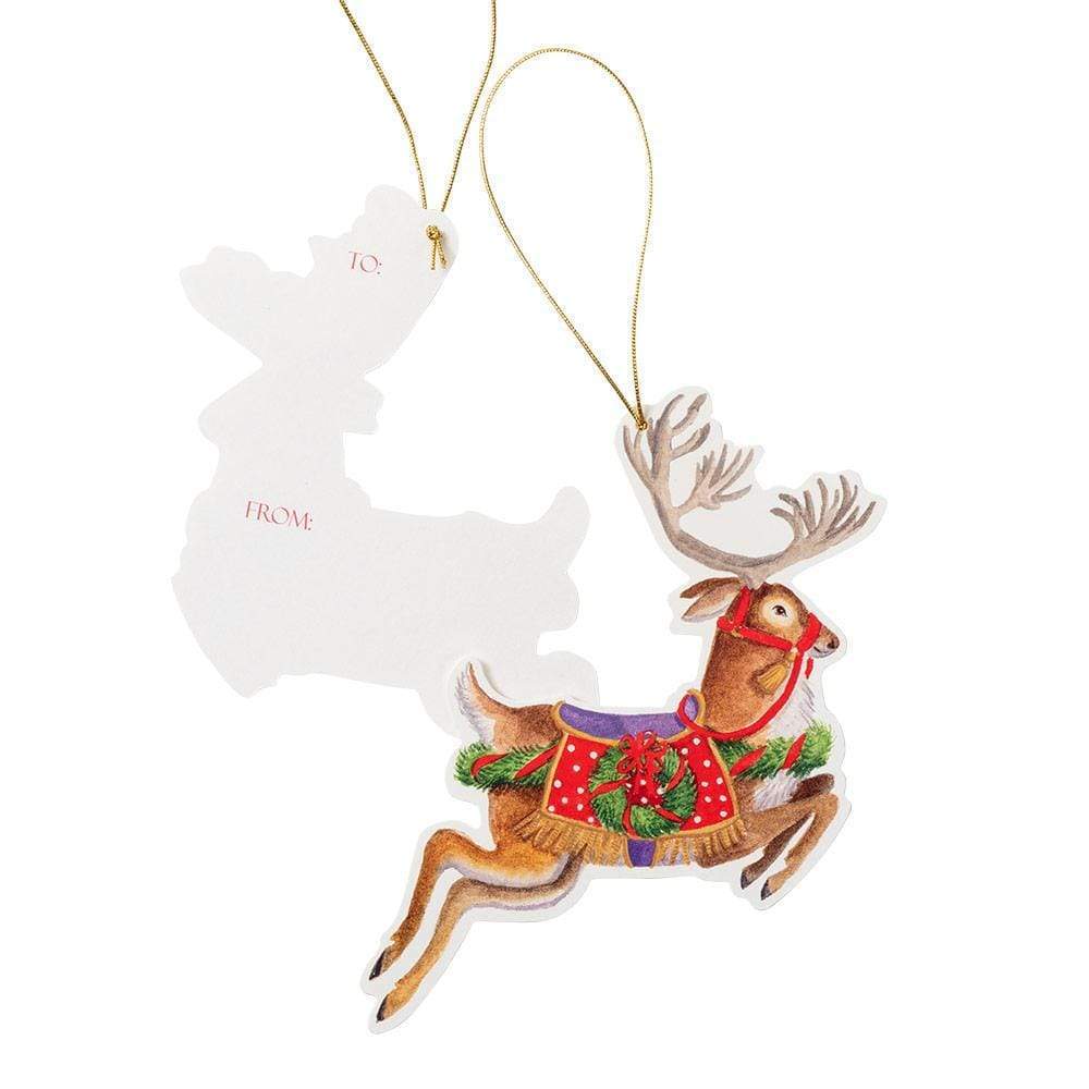 Caspari Merry Go Round Decorative Die-Cut Gift Tag - 4 Per Package TAG9677