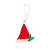 Caspari Santa Hat Die-Cut Gift Tags - 4 Per Package TAG9752