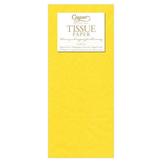 Caspari Solid Tissue Paper in Yellow - 8 Sheets Included TIS001