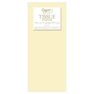 Caspari Solid Tissue Paper in Pale Yellow - 8 Sheets Included TIS015