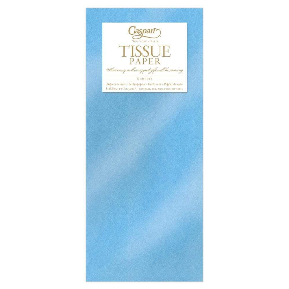 Caspari Solid Tissue Paper in Pacific Blue - 8 Sheets Included TIS016