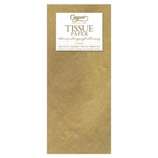 Caspari Solid Tissue Paper in Gold & Gold - 3 Sheets Included TIS018