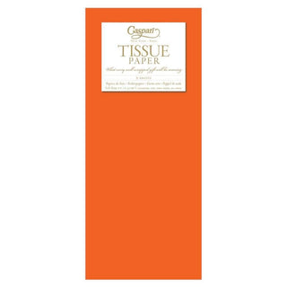 Caspari Solid Tissue Paper in Orange - 8 Sheets Included TIS020